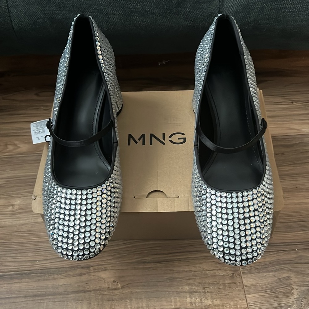 Sparkly Block heel Mary Jane’s Mango